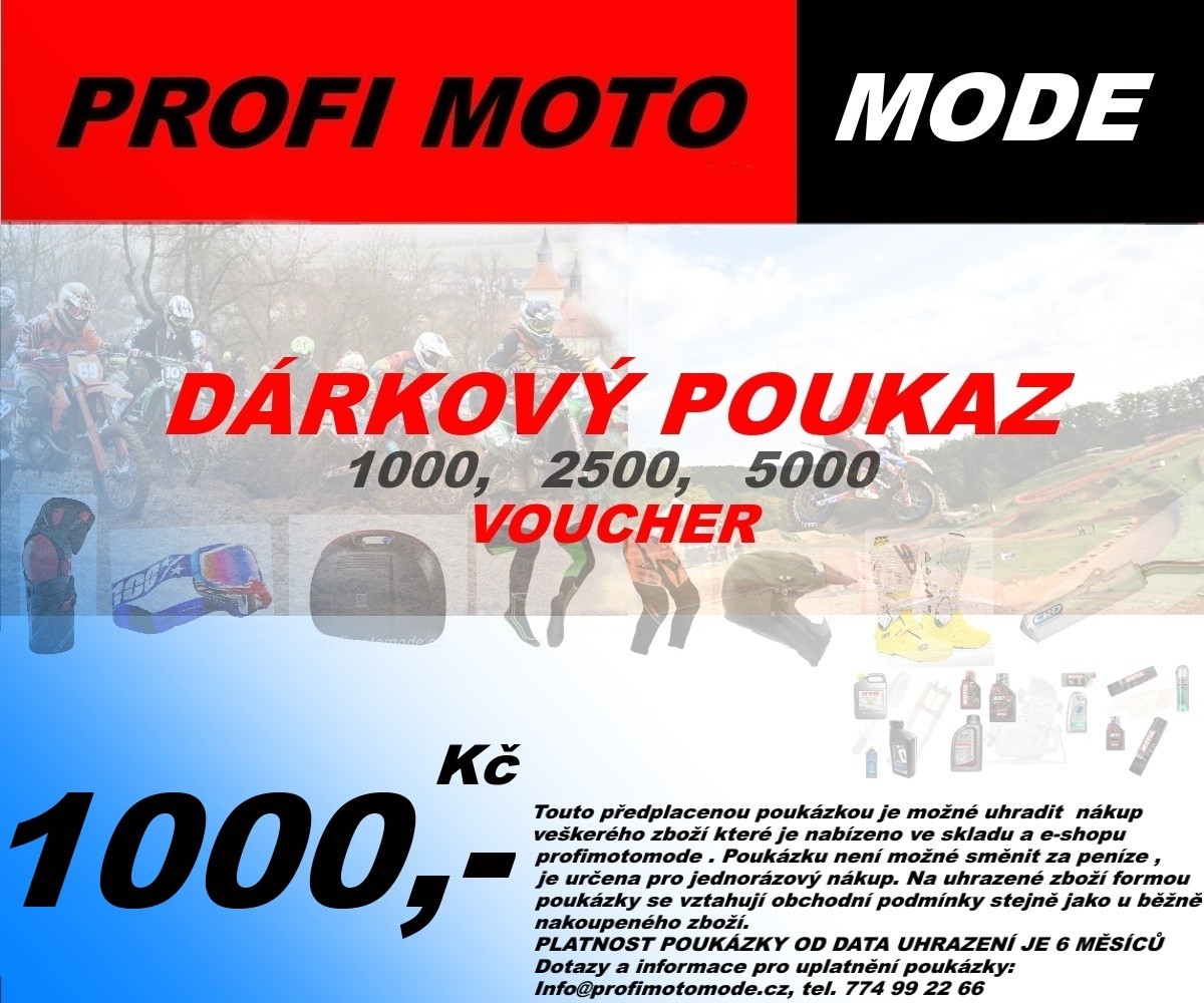 DÁRKOVÝ POUKAZ V HODNOTĚ 1000, 2500, 5000,