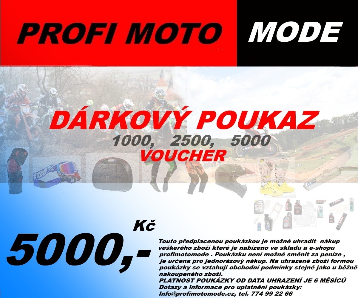 DÁRKOVÝ POUKAZ  V HODNOTĚ 1000, 2500, 5000, 